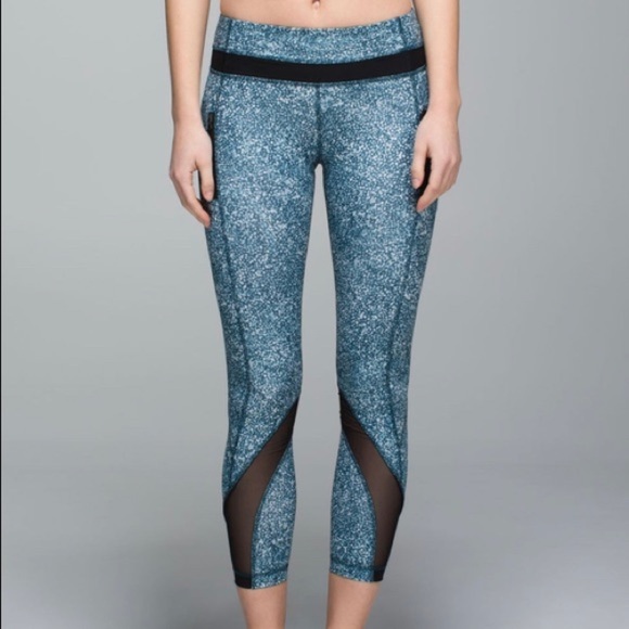 LULULEMON Sz 10 Inspire Tight ll  Luxtreme Pebble Print Zipper Pocket Leggings - Picture 1 of 9